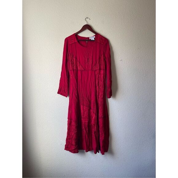 PARAGON Dresses & Skirts - Vintage paragon embroidered midi boho lagenlook indie size medium‎